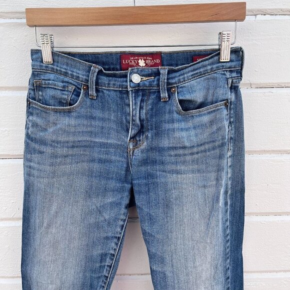 Lucky Brand Womens Sofia Straight Regular SZ 4/27 (Really 30 x 31) Cotton Blend - Picture 2 of 10